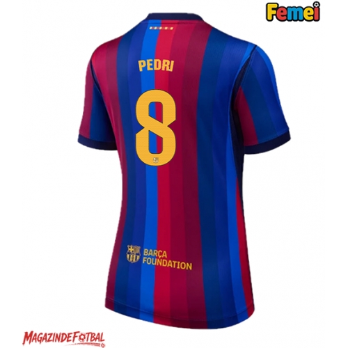 Barcelona Pedri Gonzalez #8 Tricou Fotbal Replică 2026-27 Femei Acasa Barcelona Pedri Gonzalez #8 Tricou Fotbal Replică 2026-27 Femei Acasa
